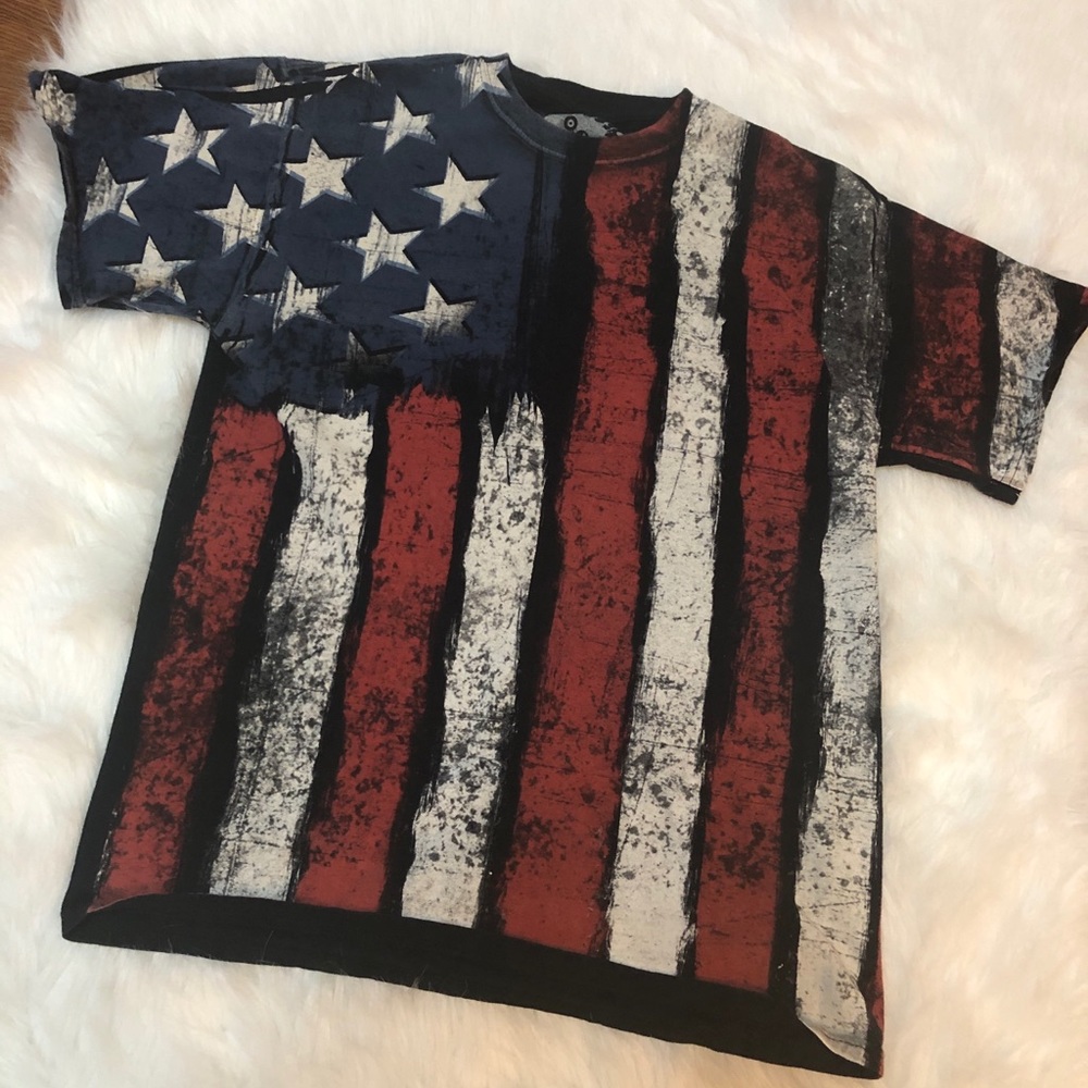 ODM American Flag 100%CottonMedium Black
